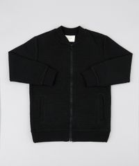 Jaqueta-Bomber-Infantil-Texturizada-com-Bolsos-Preto-9368795-Preto_1