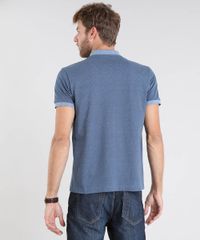 Polo-Masculina-Em-Piquet-Com-Estampa-Quadriculada-Manga-Curta-Azul-9445553-Azul_2