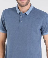 Polo-Masculina-Em-Piquet-Com-Estampa-Quadriculada-Manga-Curta-Azul-9445553-Azul_4