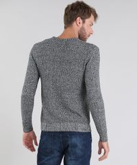 Sueter-Masculino-em-Trico-Slim-Fit-Gola-Redonda-Cinza-Mescla-Escuro-9359030-Cinza_Mescla_Escuro_2