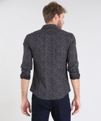 Camisa-Masculina-Slim-Estampada-Floral-Manga-Curta-Preta-9429414-Preto_2