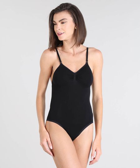 Body Trifil Modelador Sem Bojo Sem Costura Preto Menor preço em Body Trifil Modelador Sem Bojo Sem Costura Preto