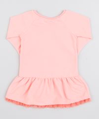 Vestido-Infantil-Raposinha-em-Moletom-com-Tule-Manga-Longa-Coral-9482708-Coral_2