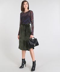 Saia-Feminina-Midi-Evase-em-Veludo-Cotele-Molhado-com-Fendas-Verde-Militar-9534880-Verde_Militar_3