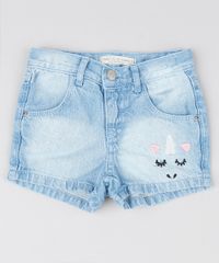 Short-Jeans-Infantil-com-Bordado-Unicornio-Azul-Claro-9551000-Azul_Claro_1