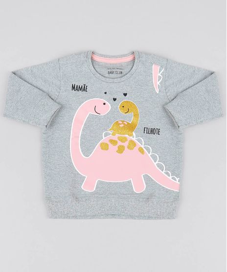 Blusao-Infantil-Dinossauro-em-Moletom-Decote-Redondo-Cinza-Mescla-9540133-Cinza_Mescla_1