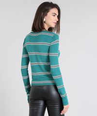 Sueter-Feminino-Basico-em-Trico-Listrado-Decote-Redondo-Verde-Agua-9325938-Verde_Agua_2