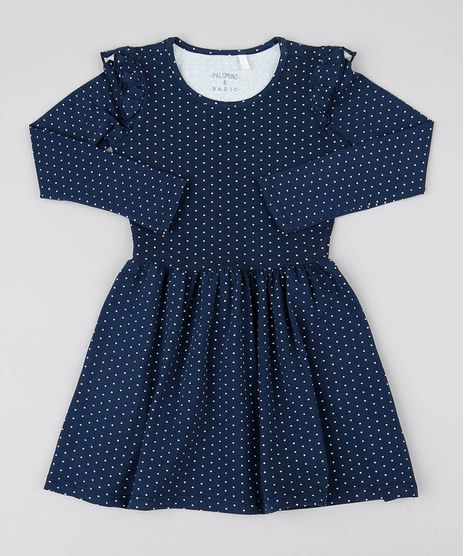 Vestido-Infantil-Estampado-Poa-com-Babado-Manga-Longa-Azul-Marinho-9537311-Azul_Marinho_1