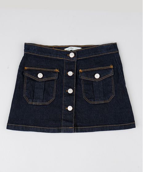 Saia-Infantil-Jeans-com-Bolsos-Azul-Escuro-9541173-Azul_Escuro_1