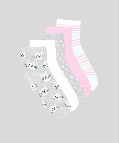 Kit-de-5-Meias-Femininas-Cano-Medio-Multicor-8697006-Multicor_1