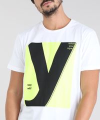 Camiseta-Masculina-com-Estampa-Neon--Stay-wild--Manga-Curta-Gola-Careca-Branca-9601071-Branco_4
