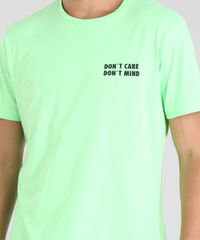Camiseta-Masculina--Don-t-Care-Don-t-Mind--Manga-Curta-Gola-Careca-Verde-Neon-9601069-Verde_Neon_4