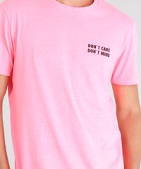 Camiseta-Masculina--Don-t-Care-Don-t-Mind--Manga-Curta-Gola-Careca-Rosa-Neon-9601069-Rosa_Neon_4