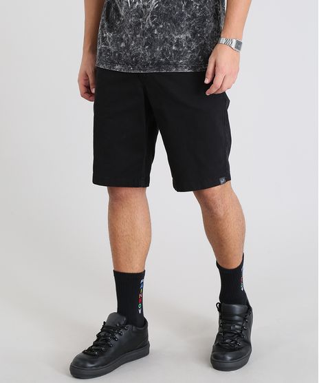 Bermuda-em-Sarja-Masculina--Preta-9563645-Preto_1