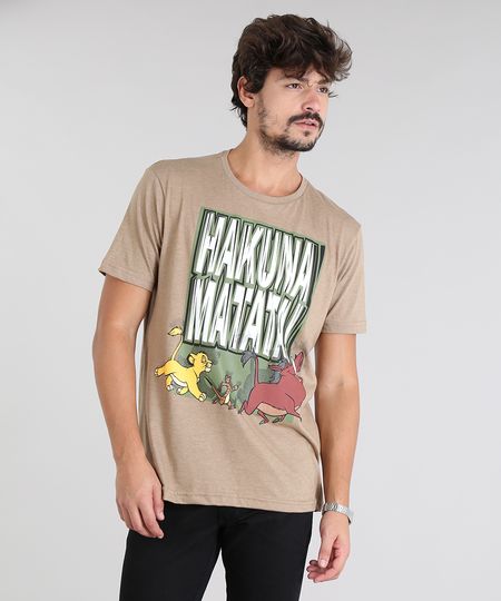 Camiseta-Masculina-O-Rei-Leao--Hakuna-Matata--Manga-Curta-Gola-Careca-Kaki-9545263-Kaki_1 Camiseta-Masculina-O-Rei-Leao--Hakuna-Matata--Manga-Curta-Gola-Careca-Kaki-9545263-Kaki_1