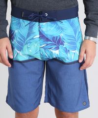 Bermuda-Surf-Masculina-Estampada-Folhagens-com-Cordao-Azul-Marinho-9524946-Azul_Marinho_2