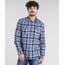 Camisa-Masculina-em-Flanela-Estampada-Xadrez-com-Bolso-Manga-Longa-Azul-Claro-9383070-Azul_Claro_1