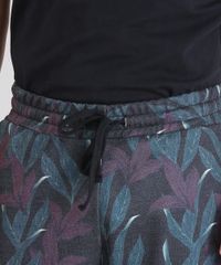 Bermuda-Masculina-Estampada-Folhagens-em-Moletom-Verde-9467473-Verde_2