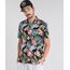 Camisa-Masculina-Estampada-Tropical-com-Bolso-Manga-Curta-Preta-9525315-Preto_1