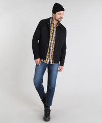 Camisa-Masculina-Estampada-Xadrez-com-Bolso-Manga-Longa-Amarela-9450957-Amarelo_3