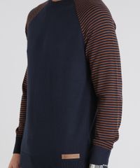 Sueter-Masculino-em-Trico-com-Manga-Raglan-Listrada-Gola-Redonda-Azul-Marinho-9475499-Azul_Marinho_4