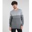 Sueter-Masculino-em-Trico-Listrado-Gola-Redonda-Cinza-Mescla-9475498-Cinza_Mescla_1