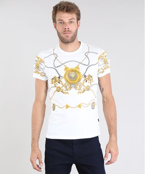 Camiseta-Masculina-Estampada-de-Arabescos-Manga-Curta-Gola-Careca-Branca-9524267-Branco_1