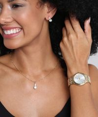 Kit-de-Relogio-Analogico-Champion-Feminino---Colar-e-Brinco---CN20435W-Dourado-9145106-Dourado_2