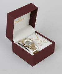 Kit-de-Relogio-Analogico-Champion-Feminino---Colar-e-Brinco---CN26804W-Dourado-9600222-Dourado_1