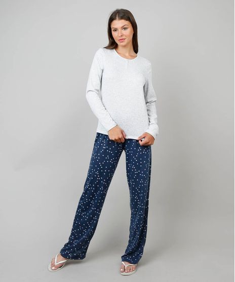 Pijama-Feminino-Estampado-Coracoes-Manga-Longa-Cinza-Mescla-Claro-9548252-Cinza_Mescla_Claro_1