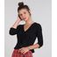 Blusa-Feminina-Cropped-com-Amarracao-Manga-7-8-Preta-9560840-Preto_1
