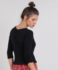 Blusa-Feminina-Cropped-com-Amarracao-Manga-7-8-Preta-9560840-Preto_2