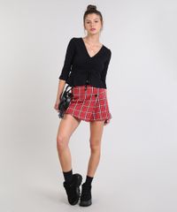 Blusa-Feminina-Cropped-com-Amarracao-Manga-7-8-Preta-9560840-Preto_3