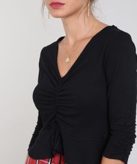 Blusa-Feminina-Cropped-com-Amarracao-Manga-7-8-Preta-9560840-Preto_4