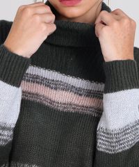 Sueter-Feminino-Amplo-em-Trico-Listrado-Gola-Role-Cinza-Escuro-9349826-Cinza_Escuro_4 Sueter-Feminino-Amplo-em-Trico-Listrado-Gola-Role-Cinza-Escuro-9349826-Cinza_Escuro_4