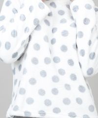 Pijama-de-Inverno-Feminino-em-Fleece-Estampado-Poa-Manga-Longa-Branco-9371452-Branco_4