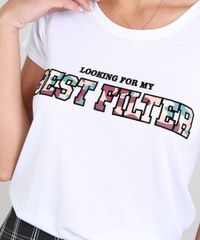 Blusa-Feminina-com-Estampa-Flocada--Best-Filter--Manga-Curta-Branca-9560703-Branco_4
