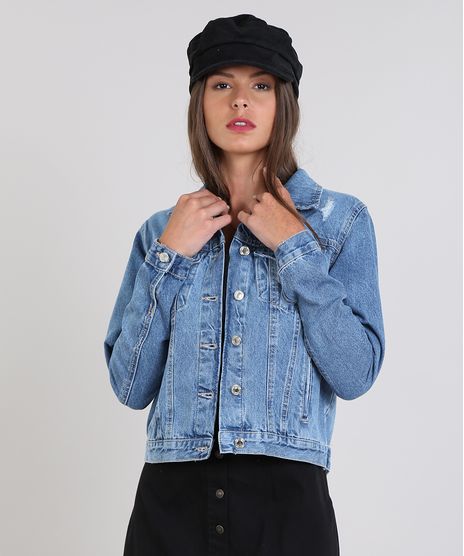 Jaqueta-Jeans-Feminina-com-Puidos-e-Recortes-Azul-Medio-9587500-Azul_Medio_1