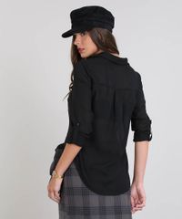 Camisa-Feminina-com-Transparencia-e-Bolsos-Manga-Longa-Preta-9440550-Preto_2