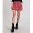 Short-Saia-Feminina-Estampada-Xadrez-com-Botoes-Vermelho-9564229-Vermelho_1