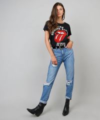 Blusa-Feminina-The-Rolling-Stones-com-Tachas-Manga-Curta-Preta-9560559-Preto_3