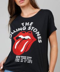 Blusa-Feminina-The-Rolling-Stones-com-Tachas-Manga-Curta-Preta-9560559-Preto_4
