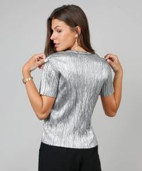 Blusa-Feminina-Plissada-Metalizada-Manga-Curta-Prateada-9568901-Prateada_2