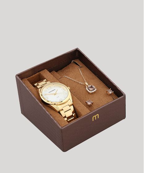 Kit-de-Relogio-Analogico-Mondaine-Feminino---Brinco---Colar---83435LPMVDE2K-Dourado-9579339-Dourado_1