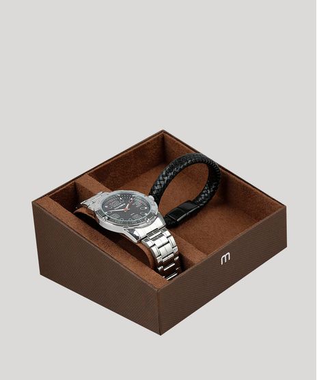 Kit-de-Relogio-Analogico-Mondaine-Masculino---Pulseira---83460G0MVNE2KA-Prateado-9579333-Prateado_1