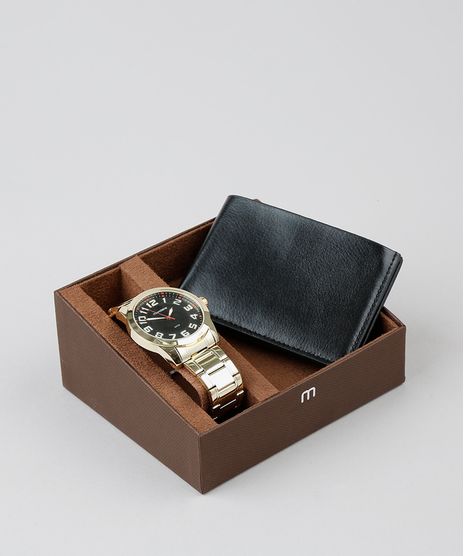 Kit-de-Relogio-Analogico-Mondaine-Masculino---Carteira---99130GPMVDE3KA-Dourado-9579481-Dourado_1