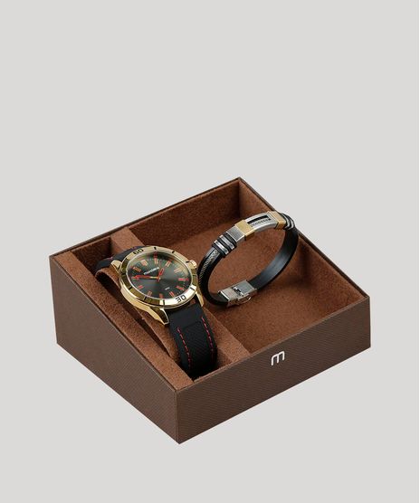 Kit-de-Relogio-Analogico-Mondaine-Masculino---Pulseira---99375GPMVDI2K-Preto-9579466-Preto_1
