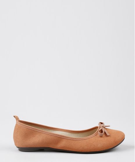Sapatilha-Feminina-Moleca-em-Suede-com-Laco-Caramelo-9595240-Caramelo_1