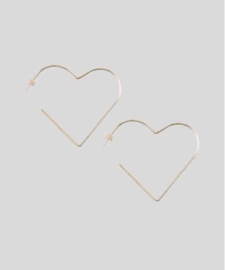 Brinco-Feminino-De-Argola-Coracao-Dourado-9545453-Dourado_1