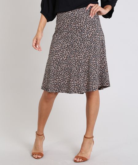 Saia-Feminina-Midi-Evase-Estampada-Animal-Print-Kaki-9533426-Kaki_1